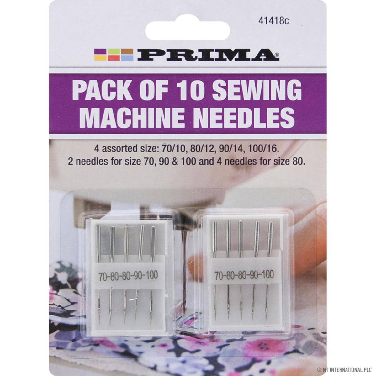 Prima pack of 10 sewing machine needles ANA